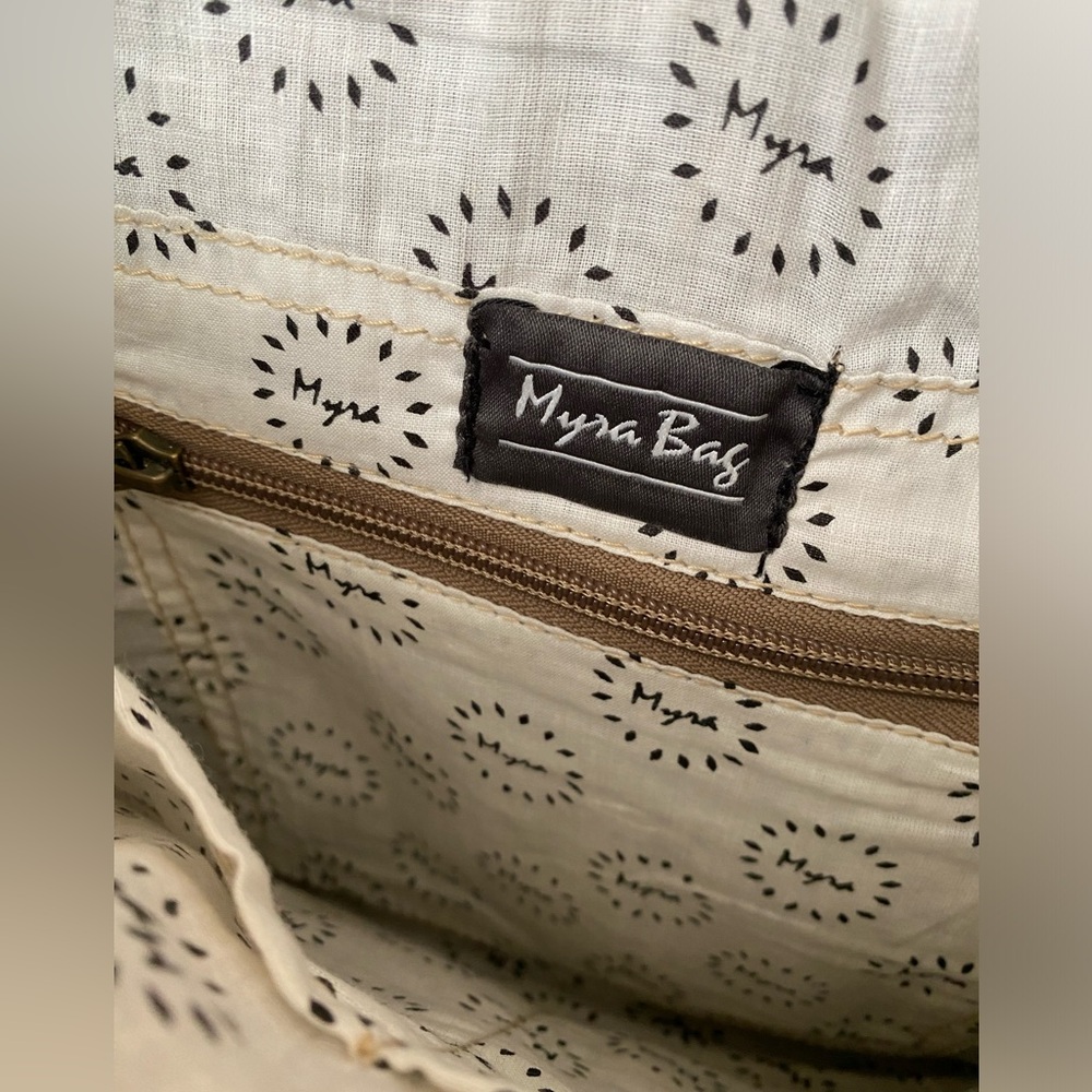 Myra Crossbody Bag Upcycled Tweed Gray Brown Cream Fall Western Leather Wristlet - Picture 13 of 15